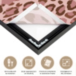 Luipaard - Patroon - Roze Textielframe zwart klein 947 -USP_feed_closeupNL