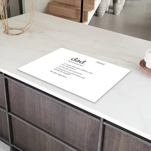 Spreuken - Papa definitie - Quotes - Dad Inductie beschermer vinyl 3mm klein -sfeer8