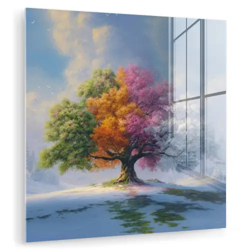 Boom - Seizoenen - Winter - Landschap plexiglas 5mm klein -zzzproduct_nieuw