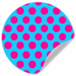 Stippen - Klassiek - Roze Wandcirkel behangsticker klein 186 -3d