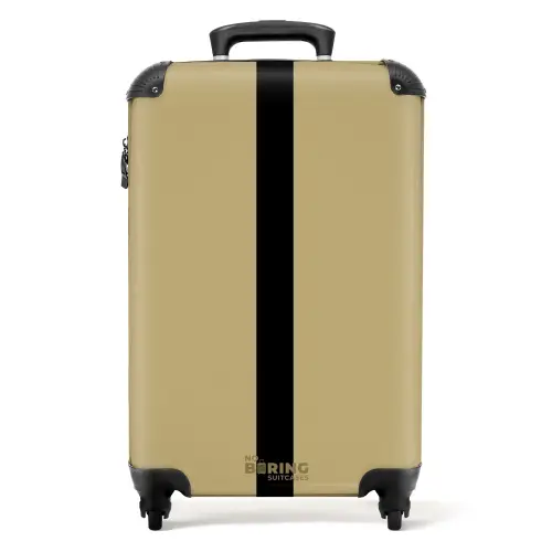 Minimal - Goudbruin met zwarte streep NBS - Handbagage koffer - Unisex middel -productfoto_recht
