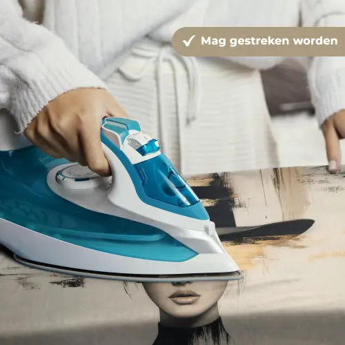 Vrouw - Hoed - Verf Wandkleed katoen klein -sfeer9