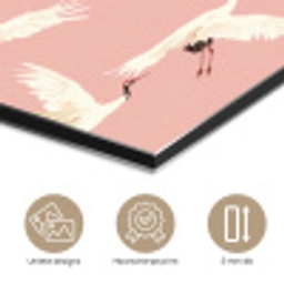 Modern - Kraanvogels - Roze aluminium wit klein 46 -closeup_NL