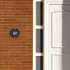 Effen blauw - Traditioneel Naambord Rond klein -sfeer3-rond-XS