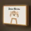 Tijger - Wilde dieren - Pastel Light Box met batterij (Wandlamp kind) middel -z3d_website