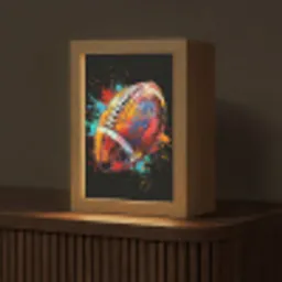 Graffiti - Sport - Rugby - American Football Light Box met kabel (Tafellamp) klein -z3d_website