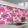 Bloemen - Patroon - Meerkleurig keuken achterwand 2 middel 871 -3d_schuin