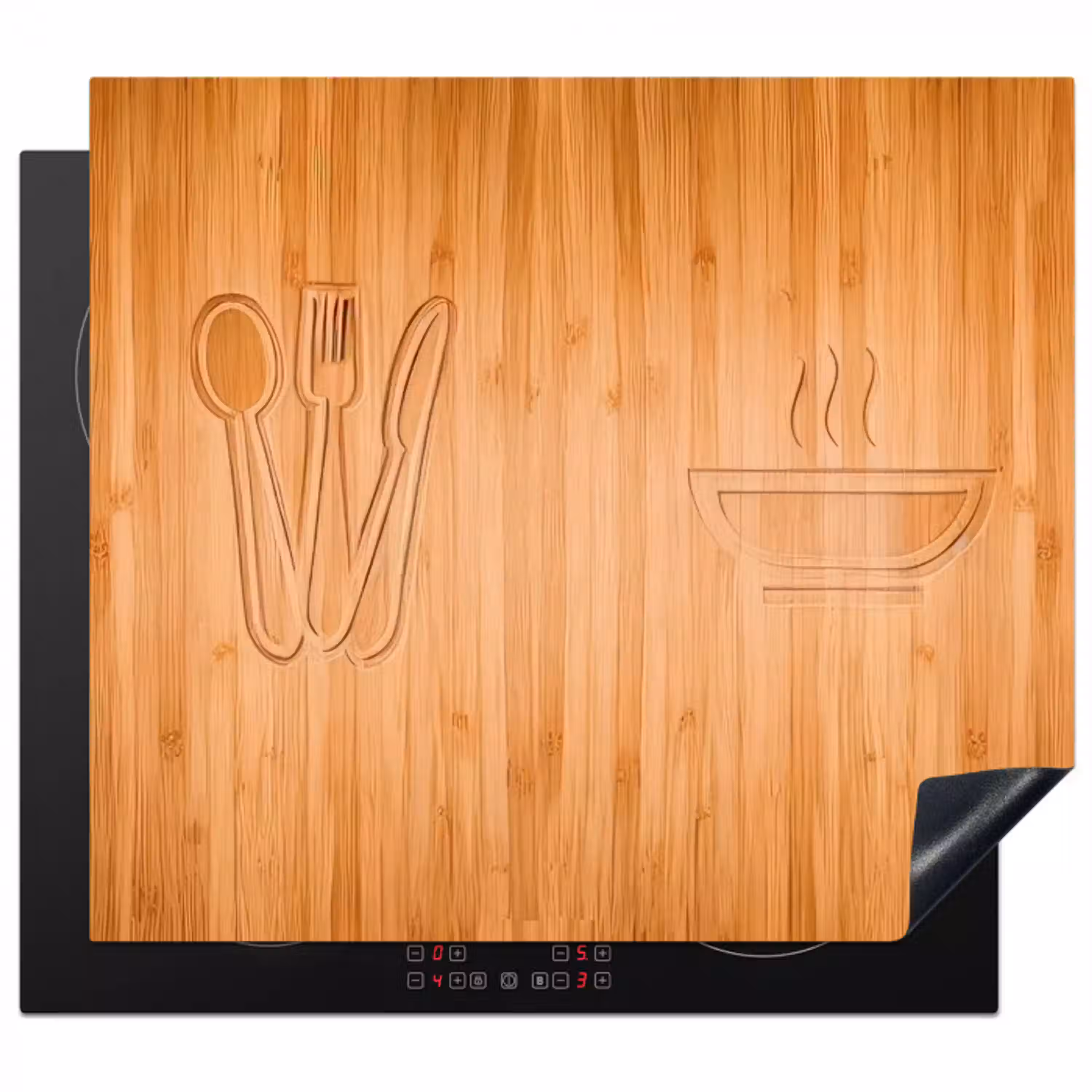 Culinaire Silhouetten Inductie beschermer vinyl 3mm middel -3d