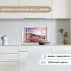 Bergen - Landschap - Doorkijk - Bloemen - Avond - Roze keuken achterwand spatscherm klein -sfeer4_FR