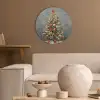 Kerstboom - Cadeaus - Rood - Goud Akoestische PET Vilt - Rond klein -sfeer1