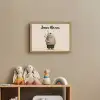 Knuffelbeer - Oranje bloemen - Vriendelijk Light Box met batterij (Wandlamp kind) middel -sfeer2_kind