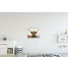 Schotse hooglander - Hoorns - Landschap textielposter latten blank klein -kinderkamer