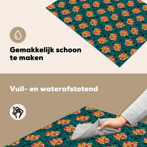 Groen - Disco - Patroon Inductie beschemer met haakjes klein 777 -ky-schoon-nl