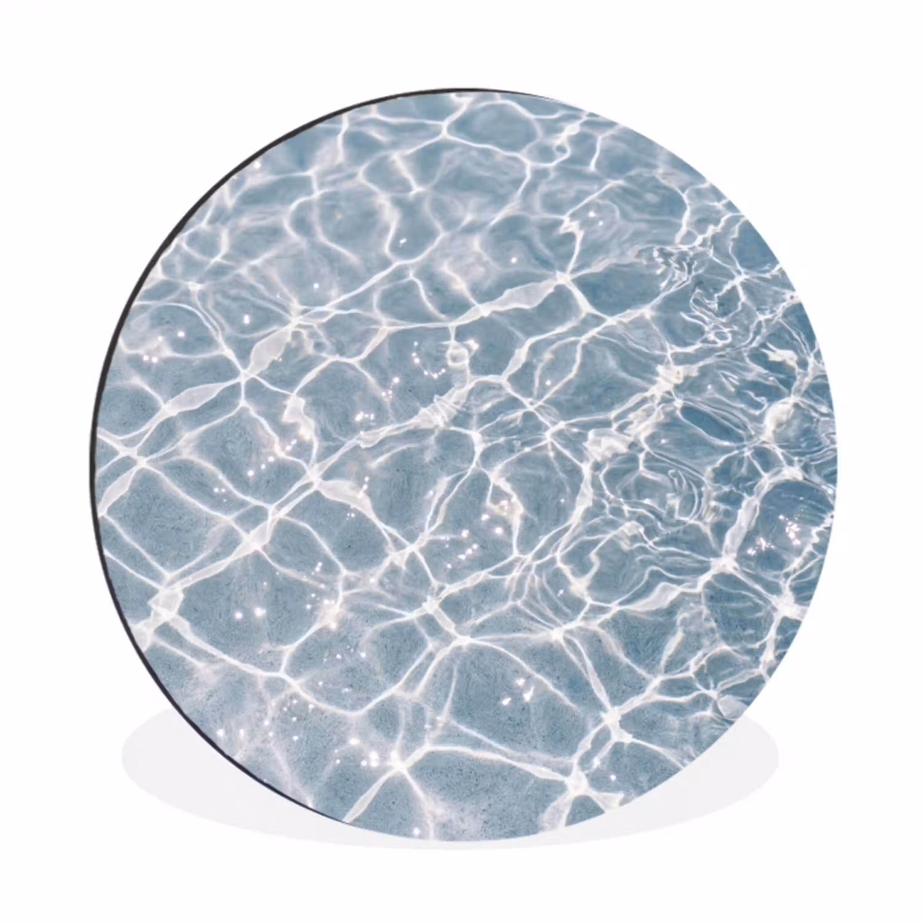 Water - Reflectie - Zonlicht Wandcirkel aluminium klein -3d