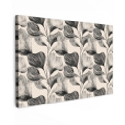 Botanisch - Bladeren - Zwart Tuinposter op houten frame 2 cm dik klein 845 -3d
