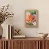 Lelie - Close up - Lichtroze Light Box met kabel (Tafellamp) klein -sfeer2