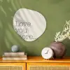 Minimalistisch - Love - Beige Wandcirkel Organisch Forex 3mm klein -sfeer2
