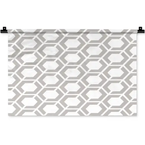 Grafisch - Patroon - Modern - Hexagon Wandkleed katoen klein 269 -zz3d