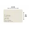 Minimalistisch - Love - Beige Placemat vinyl groot -specs