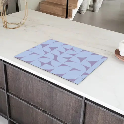 Blokken - Blauw - Paars - Patroon Inductie beschermer vinyl 3mm klein 276 -sfeer8