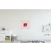 Nice - Uitroepteken - Roze textielposter latten blank klein -kinderkamer