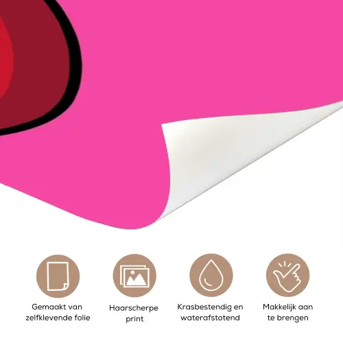 Kers - Roze - Fruit deurposter klein -closeup_NL