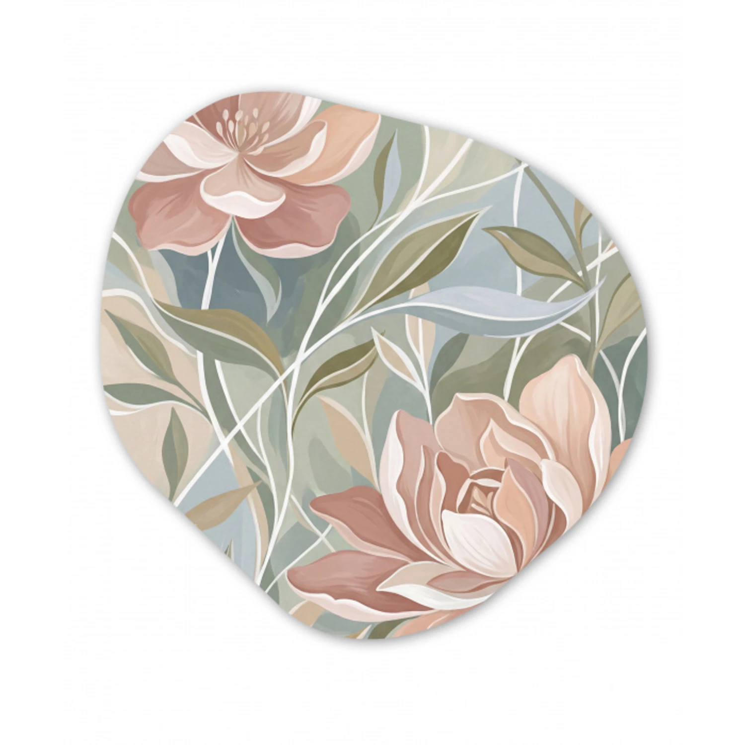 Elegant - Romantiek - Roze Wandcirkel Organisch Forex 3mm klein -3d