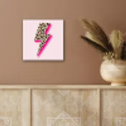 Stippen - Roze - Bliksem aluminium wit klein -sfeer4