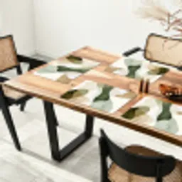 Japandi - Abstract - Groen Placemat vinyl groot -zzsfeer4_Kitchenyeah-website
