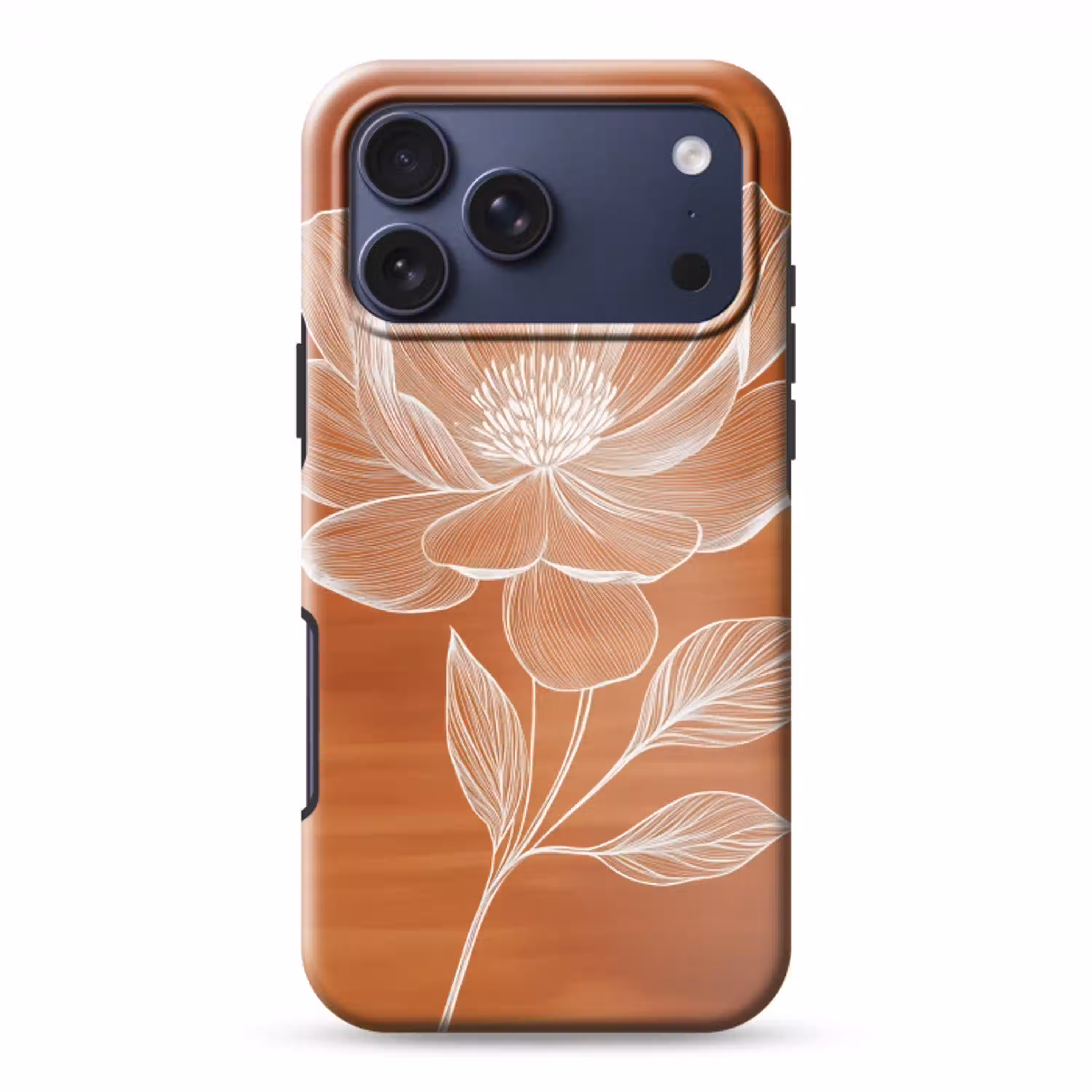 Bloem - Minimalistisch - Wit Toughcase MagSafe Apple iPhone 17 Pro Max klein -3d