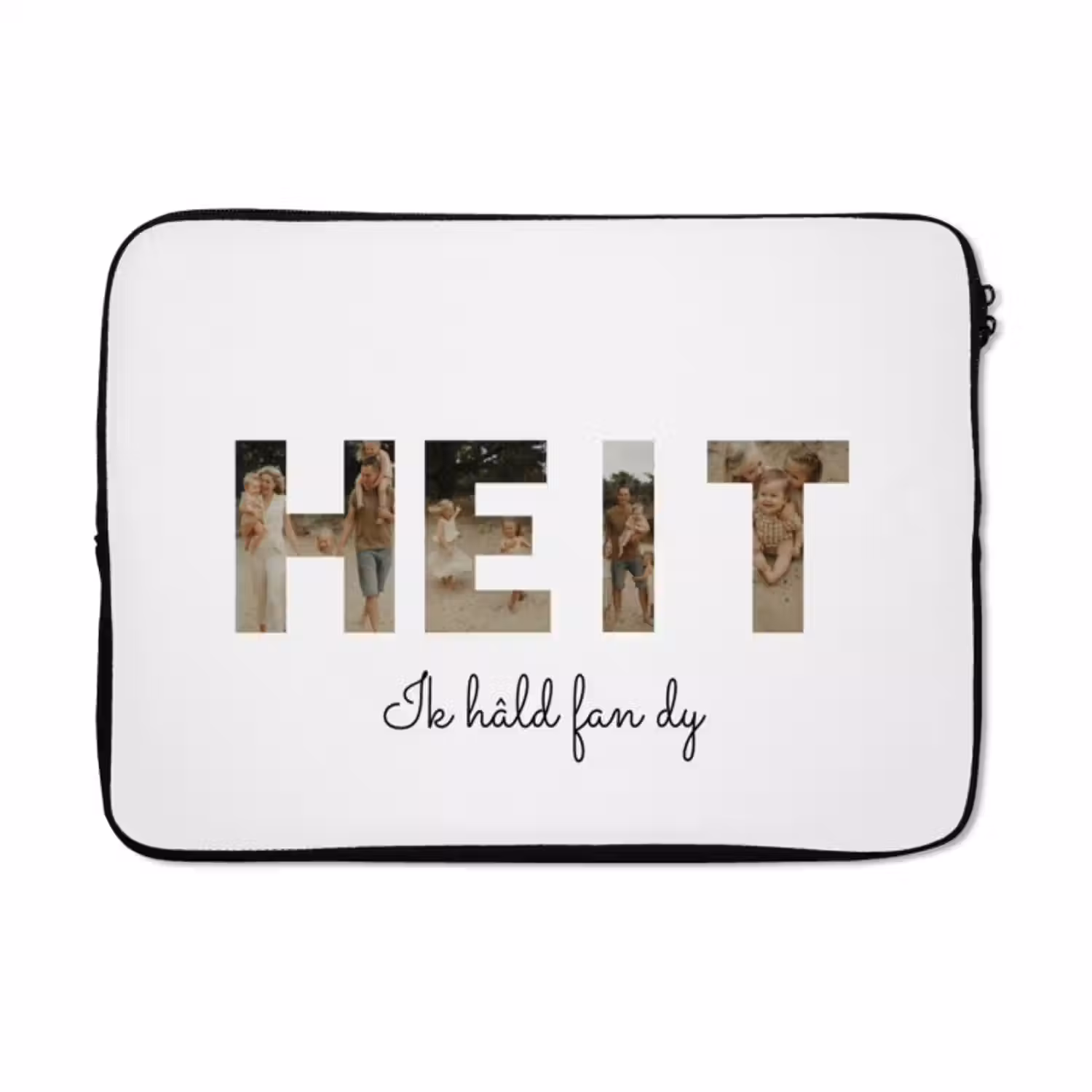 Gepersonaliseerde laptophoes - Heit - Lettercollage