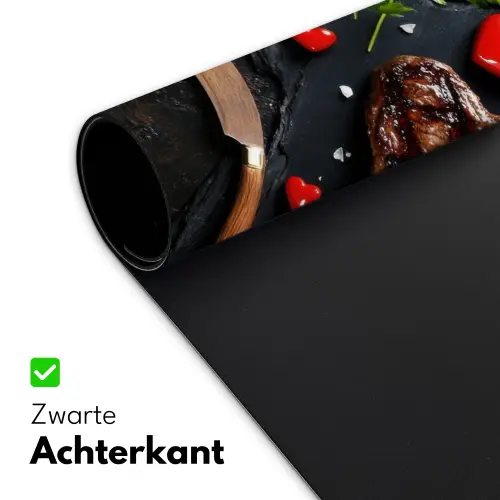 Steak - Hart - Bestek Muismat XXL klein -sfeer2