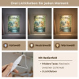 Olifant - Tijger - Bos - Jungle Light Box met kabel (Kinderlampje) klein -USP_lichtkleurDE