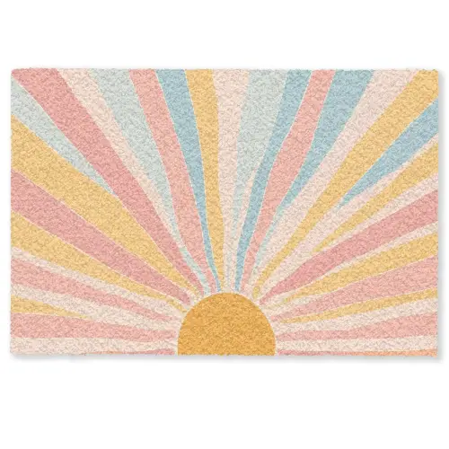 Illustratie - Zon - Pastelkleuren Deurmat klein -zkaufland3d