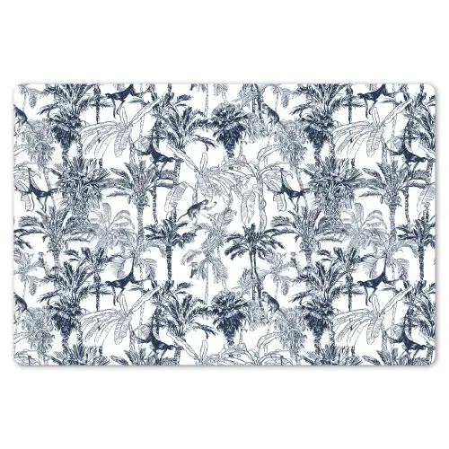 Aap - Jungle - Blauw Placemat vinyl groot 368 -zzsfeer1_Kitchenyeah-website