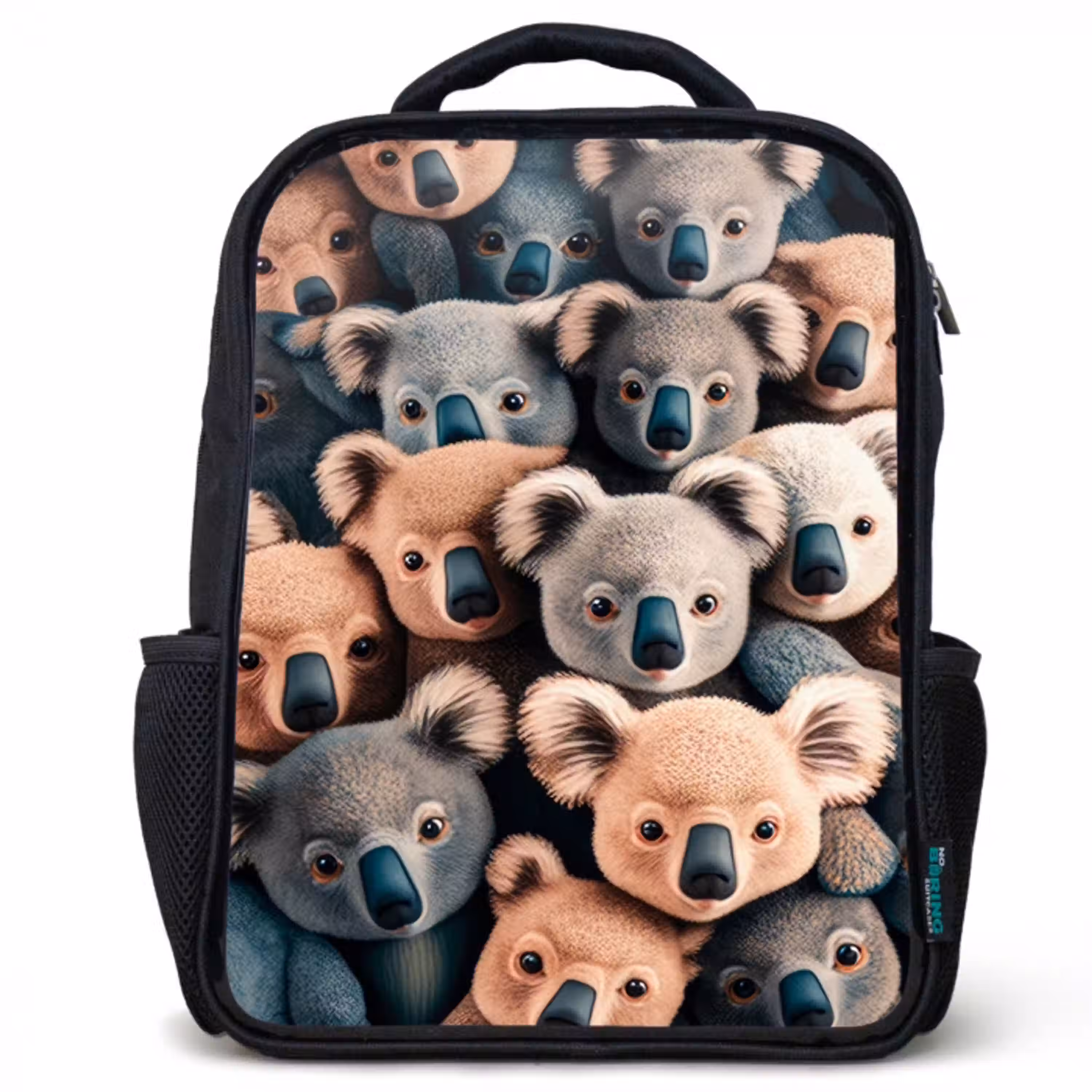 Koala Kapriolen Rugzak - Zwart middel -3d