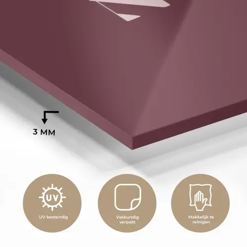 Nice - Bordeaux - Roze plexiglas 5mm klein -sfeer2