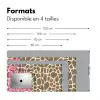 Tekst - Be cool or leave - Roze - Giraffenprint Muismat XXL klein -zsfeer5_frans
