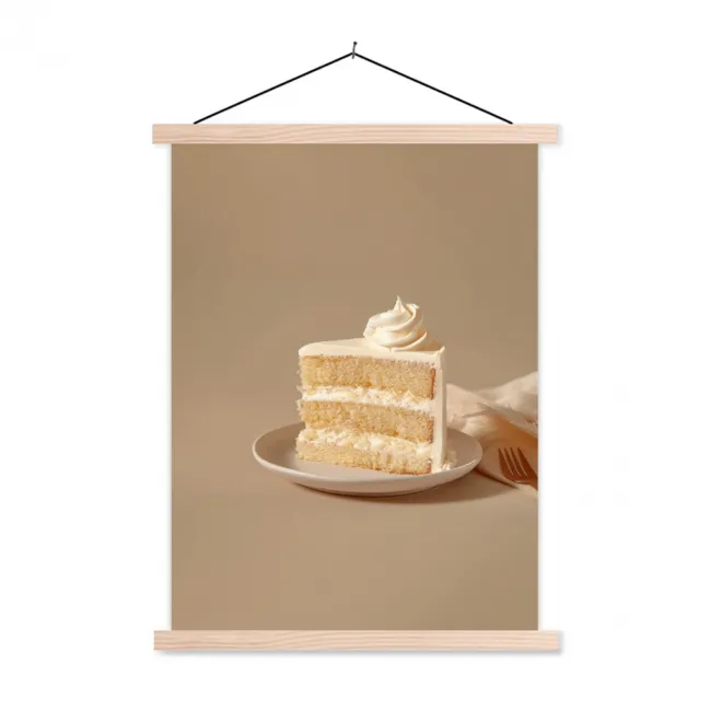 Affiche scolaire - Gâteau à la vanille - Gâteau - Crémeux