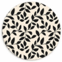 Elegant - Patroon - Zwart - Beige Wandcirkel kunststof plaat 5mm dik klein 188 -3d