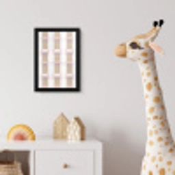 Ruitpatroon - Aardetinten - Minimalistisch fotolijst zwart zonder passe partout klein 224 -usfeer4_kinderkamer