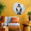 Pinguïn - WC rol - Wit Wandcirkel Organisch Aluminium middel -sfeer4