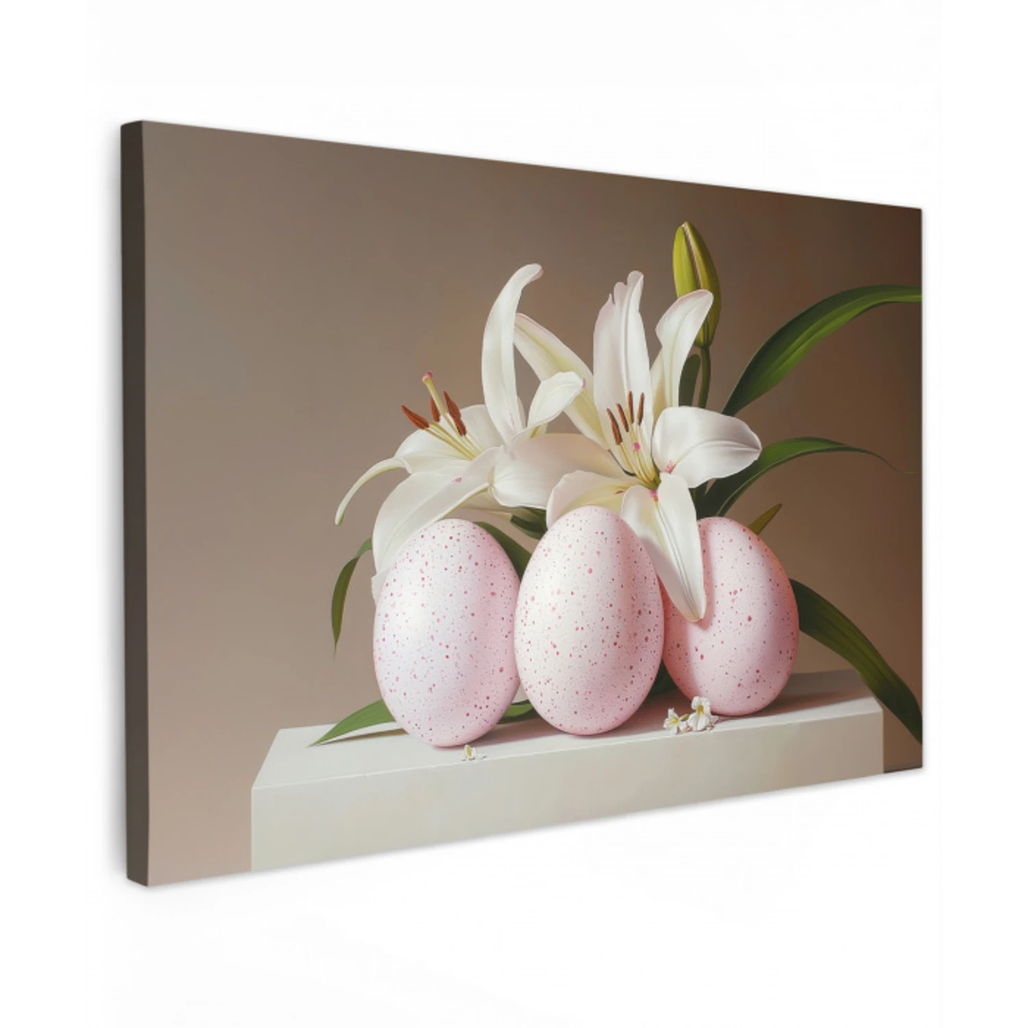 Lelies - Eieren - Pasen Tuinposter op houten frame 2 cm dik klein -3d