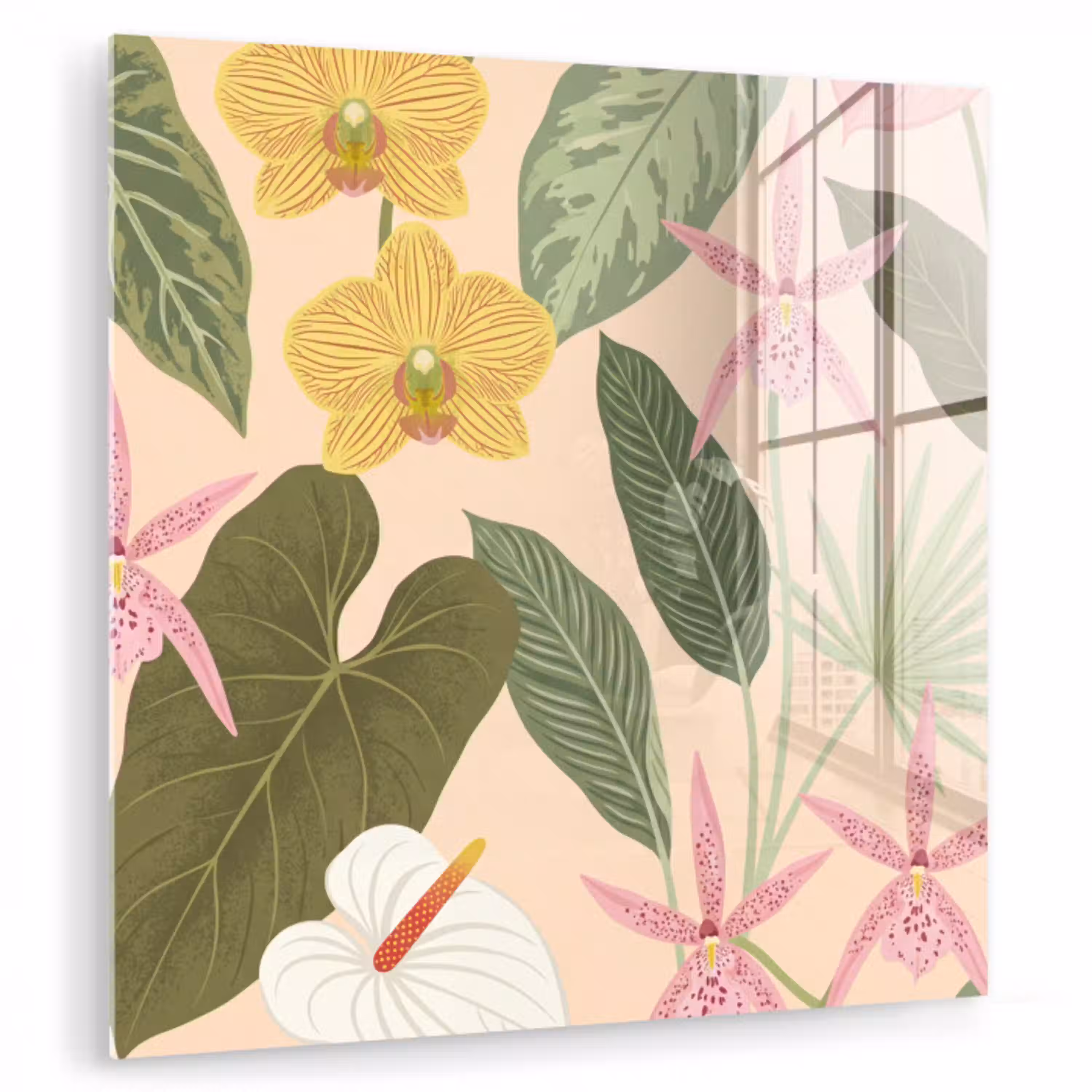 Patroon - Bloemen - Kleurrijk plexiglas 5mm klein -zzzproduct_nieuw
