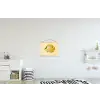 Ovaal - Vis - Geel - Schubben textielposter latten blank klein -kinderkamer