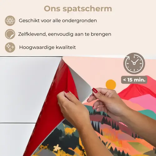 Zonsondergang - Bergvallei - Contrast keuken achterwand spatscherm klein -spatscherm_NL