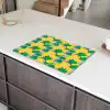 Ananas - Geel - Groen - Tropisch Inductie beschermer vinyl 3mm klein 276 -sfeer8