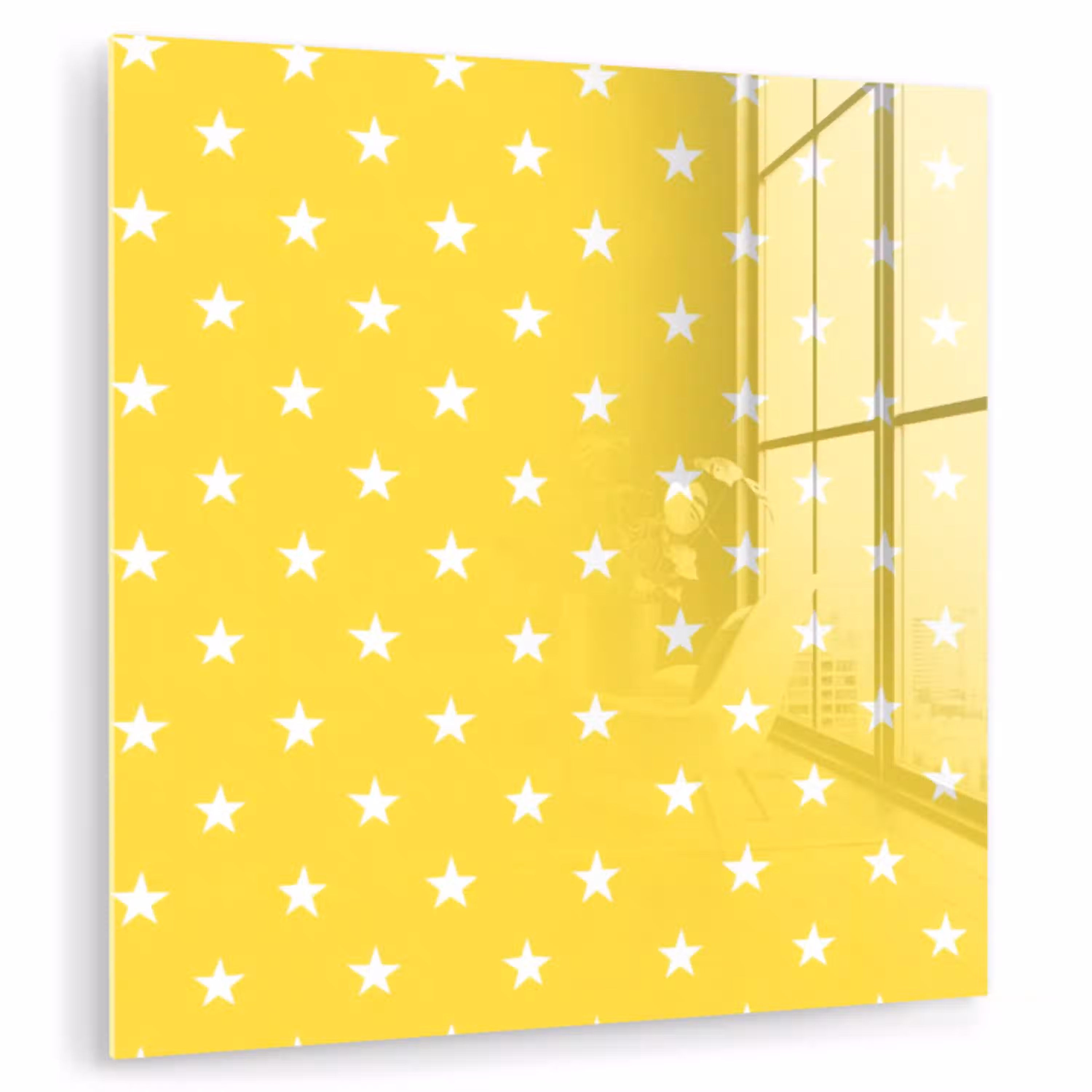 Sterren - Patroon - Minimalistisch - Geel plexiglas 5mm klein 11 -zzzproduct_nieuw