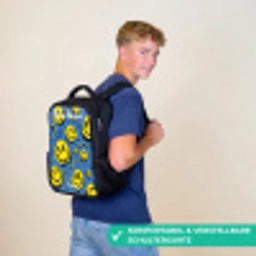 Smiley - Blauw - Geel Rugzak - Zwart middel -sfeer9_DE