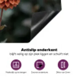 Dahlia - Bloem - Natuur - Sfeervol Inductie beschermer vinyl 3mm middel -zzzzzzz-cc-onderkant